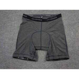 Club Ride Cycling Shorts Mens L Padded Seat Grip Gray Black Biker Biking